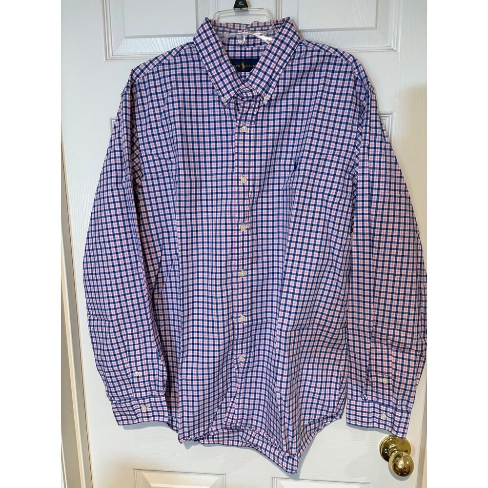 Polo Ralph Lauren Men’s XL Check Button Down Shirt Long Sleeve Classic Fit